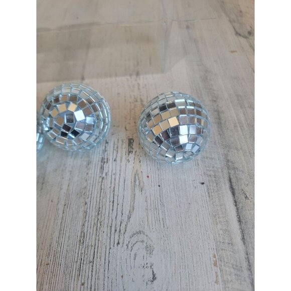 Mini glass disco ball set retro Xmas decor - Picture 8 of 9